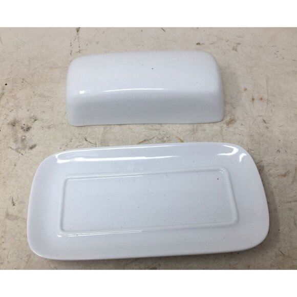Cordon Bleu White Butter Dish with Lid - Picture 7 of 7